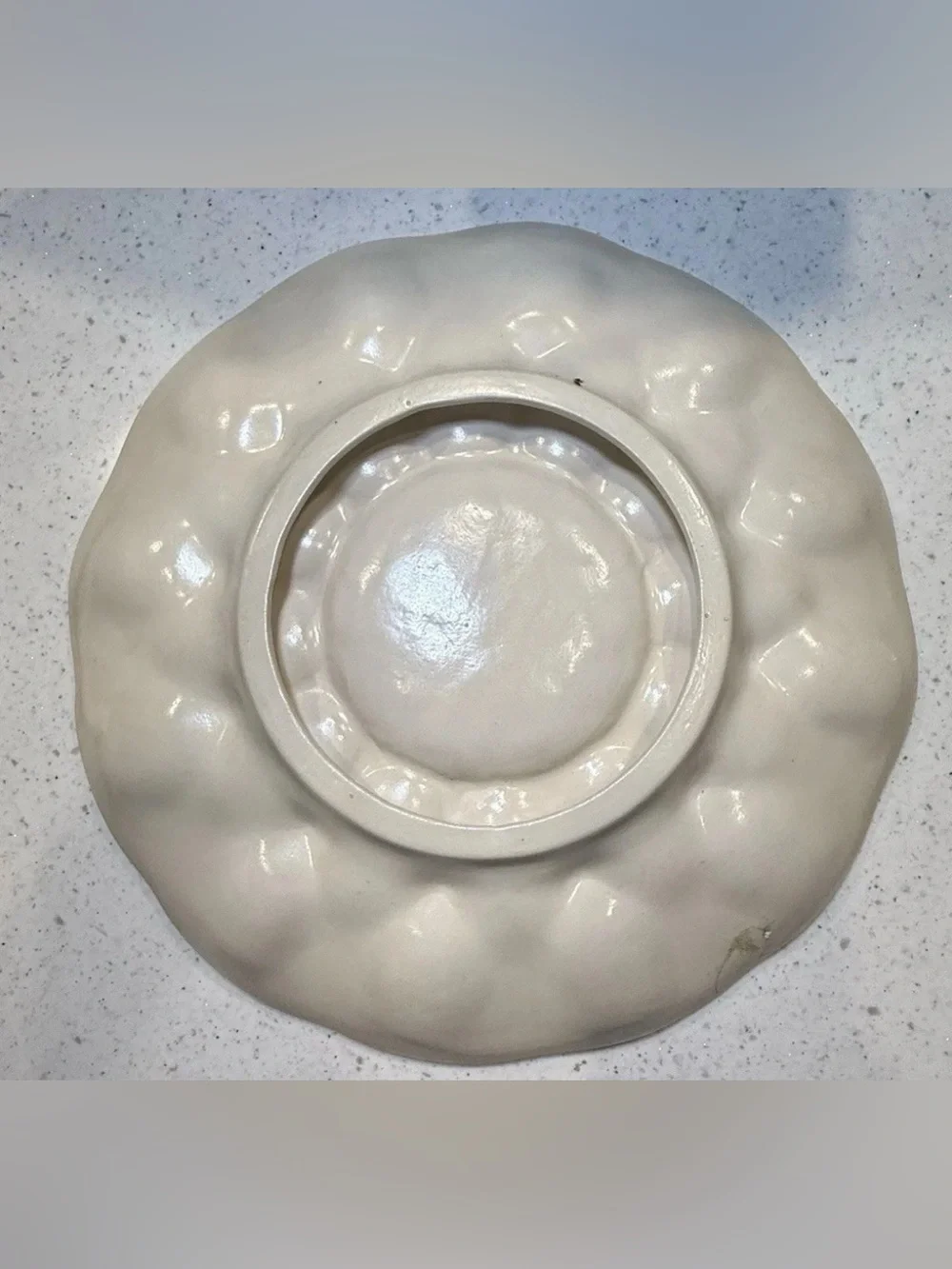 Vintage Mid Century Deviled Egg Ceramic Serving Platter Holds 24 13